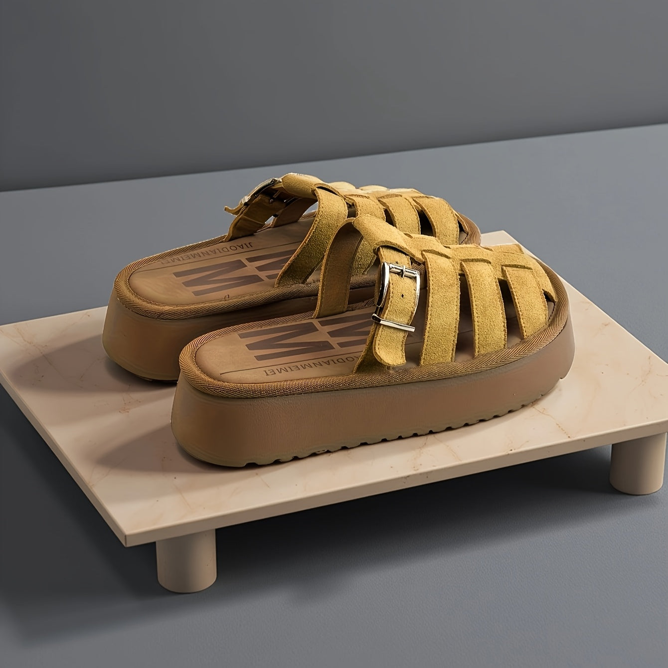 Damen Plateau-Fischerkreuz-Sandalen für Alltag und Freizeit