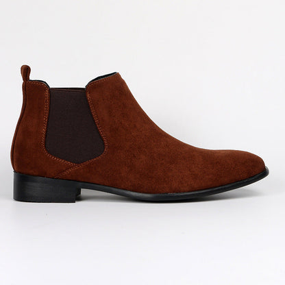 Chelsea Boots Herren Wildleder-Optik Klassisch Elegante Stiefeletten