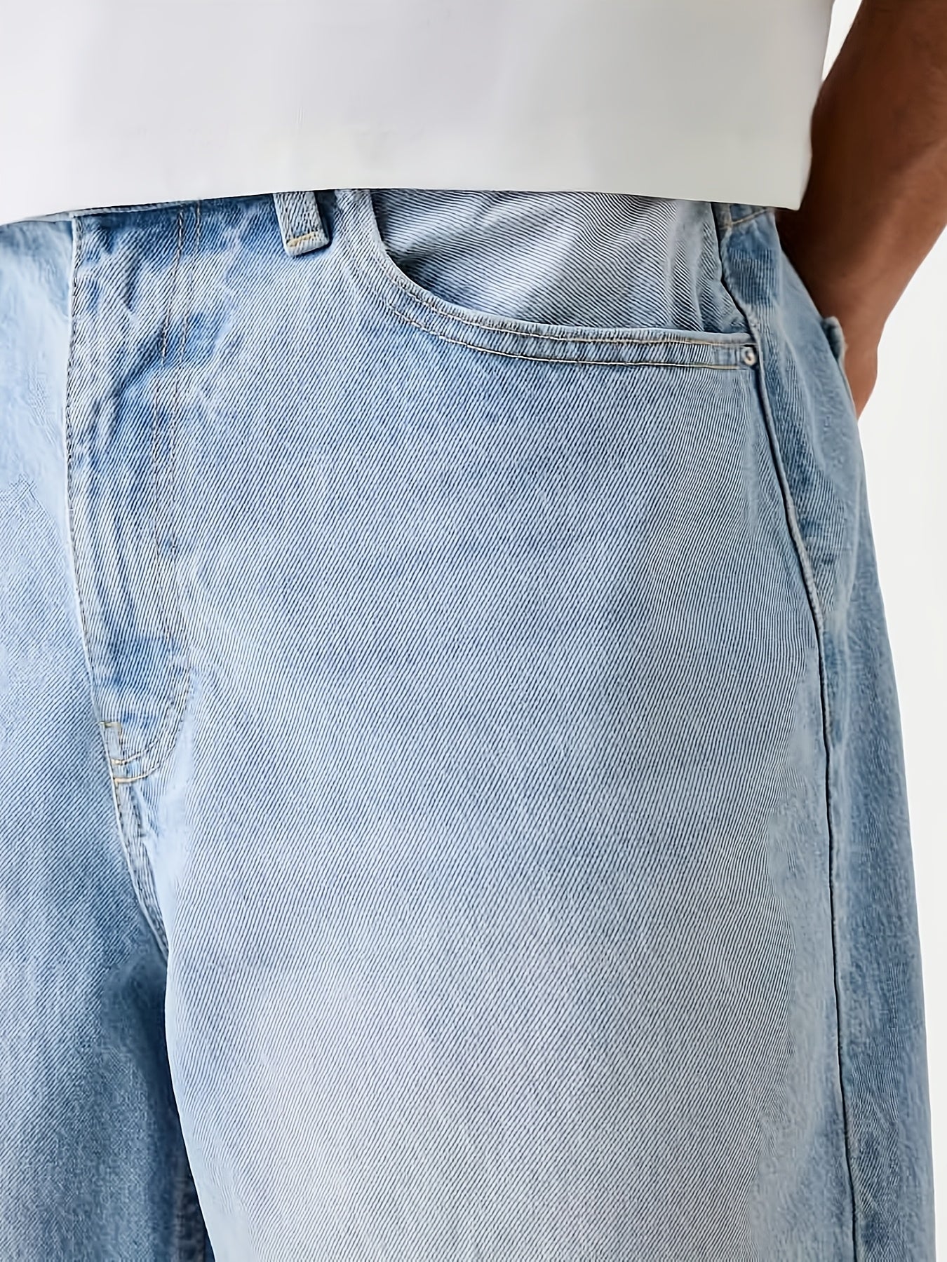 Herren Loose Fit Jeans-Bermuda Shorts – Lässiger Streetwear-Style für Alltag & Freizeit