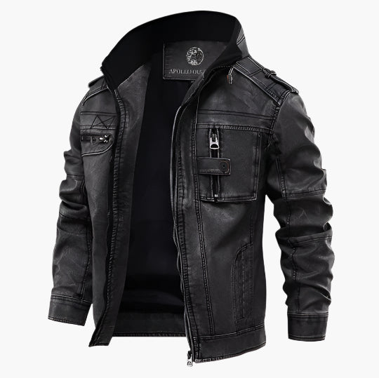 Herren Bikerjacke im Vintage-Stil – Modische Übergangsjacke für Freizeit & Alltag