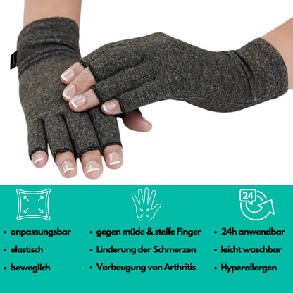 Unisex Fingerlose Handschuhe Grau mit offener Spitze für Sport & Alltag
