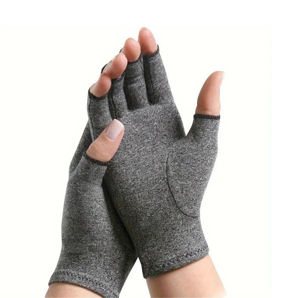 Unisex Fingerlose Handschuhe Grau mit offener Spitze für Sport & Alltag
