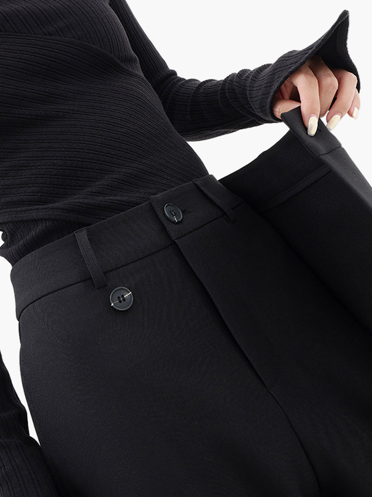 Damen Weitbein-Hose mit Wickeloptik – Modische und vielseitige Streetwear für Alltag und Ausgehen