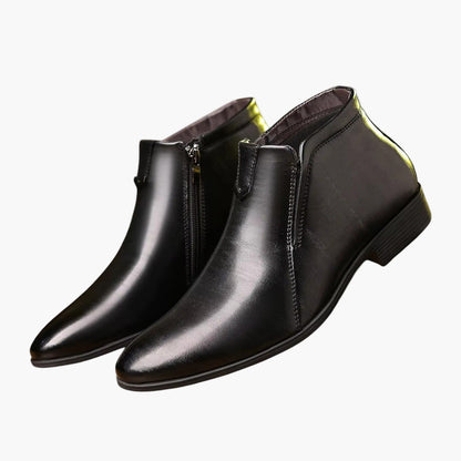 Herren Retro Leder Stiefeletten – Elegante High-Top Boots für Alltag & Freizeit