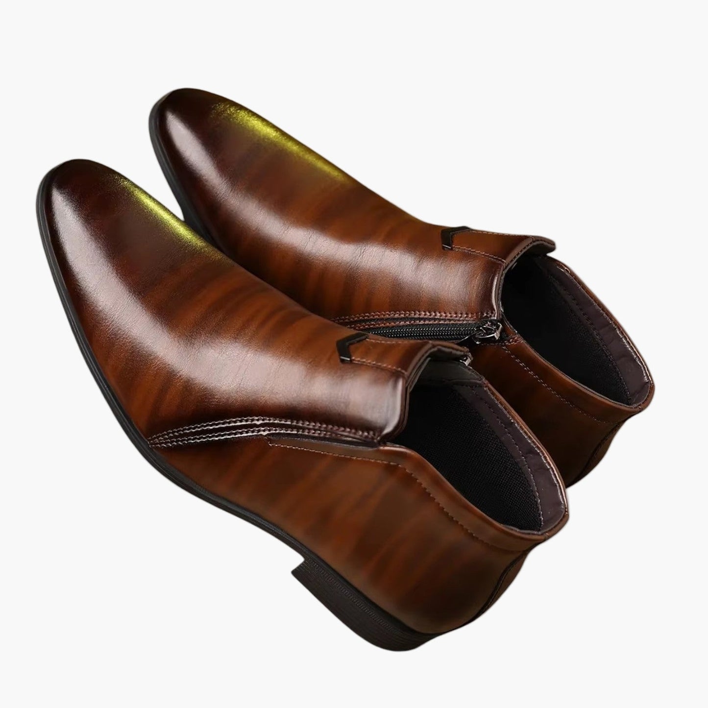 Herren Retro Leder Stiefeletten – Elegante High-Top Boots für Alltag & Freizeit