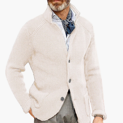 Herren Strickjacke mit Knopfleiste – Eleganter Freizeit-Look für Alltag & Büro