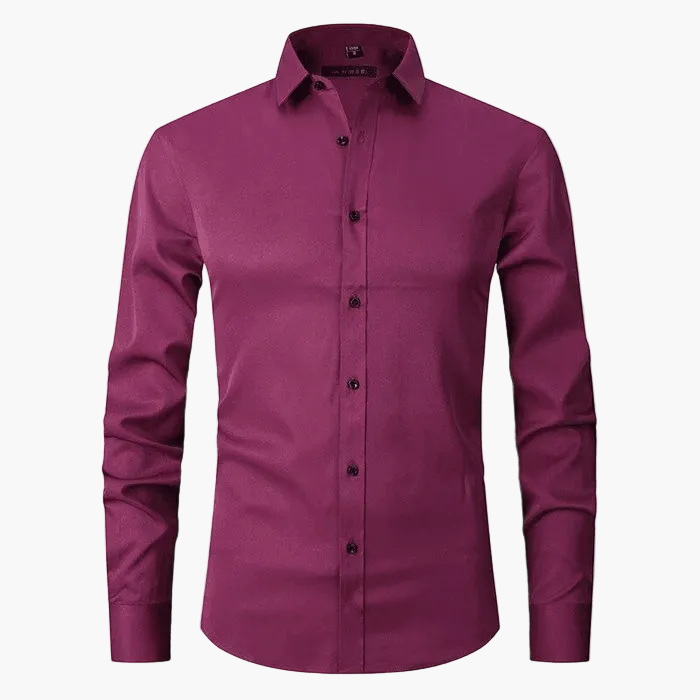 Herren Business-Hemd Slim Fit – Elegantes, Knitterfreies Langarmhemd für Büro & Freizeit