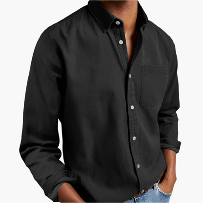 Herren Langarm Freizeithemd – Klassischer Look für Büro & Alltag