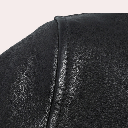 Herren Klassische Bikerjacke im Modern Fit – Kurzjacke mit Stehkragen & Reißverschlusstaschen