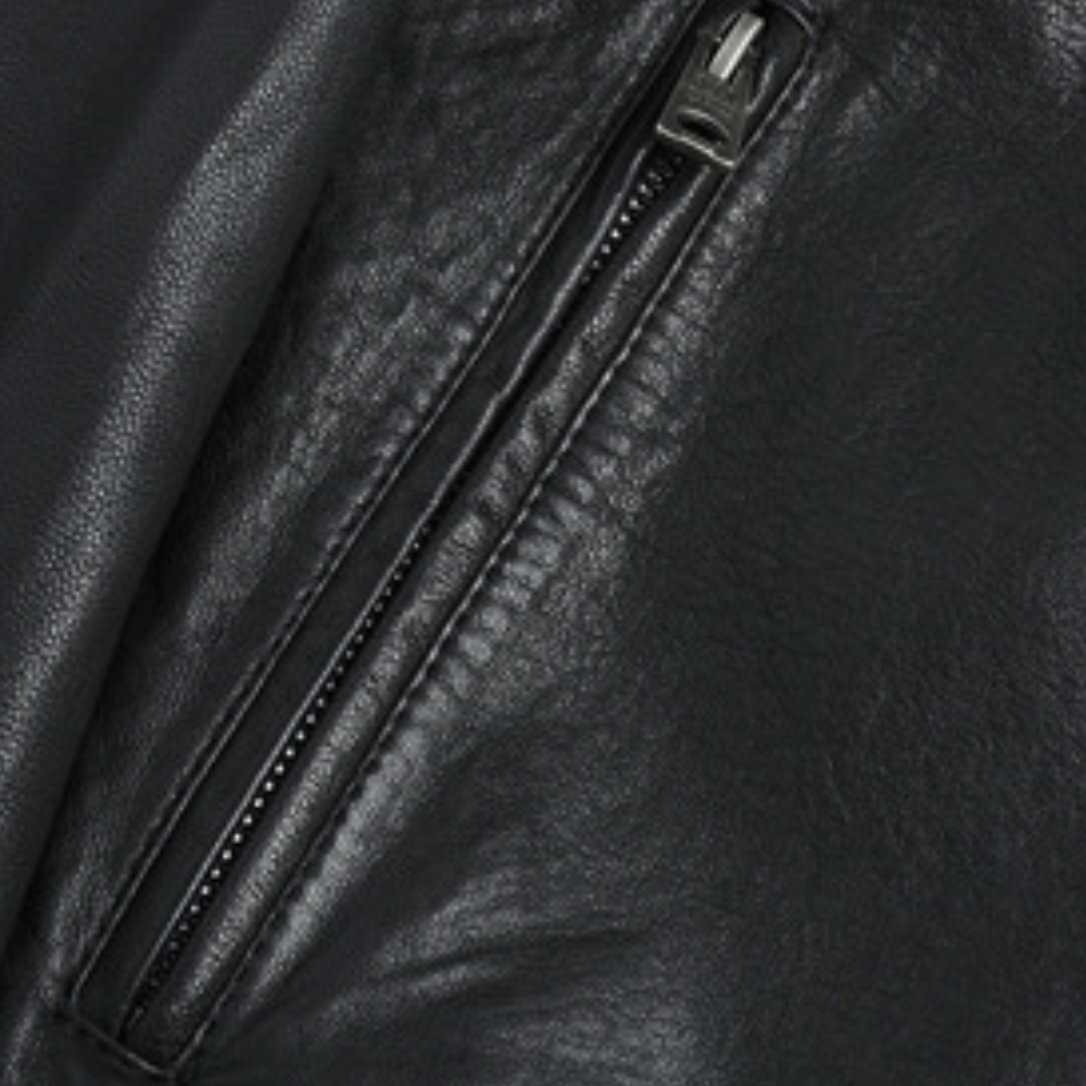 Herren Klassische Bikerjacke im Modern Fit – Kurzjacke mit Stehkragen & Reißverschlusstaschen