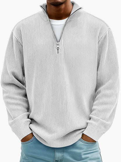 Herren Strickpullover mit Reißverschlusskragen – Lässiger Stil für Alltag & Freizeit