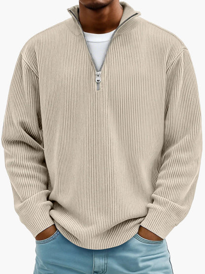 Herren Strickpullover mit Reißverschlusskragen – Lässiger Stil für Alltag & Freizeit