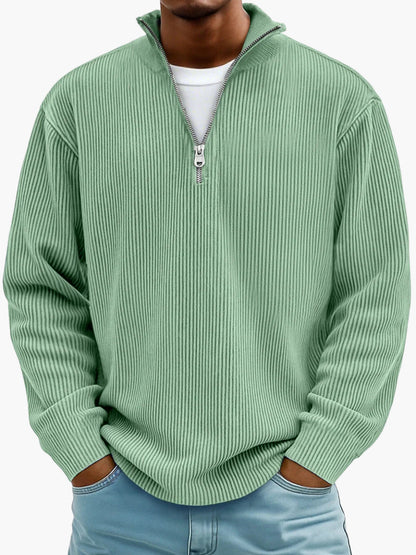 Herren Strickpullover mit Reißverschlusskragen – Lässiger Stil für Alltag & Freizeit