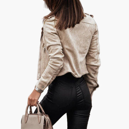 Damen Bikerjacke – Modische Kurzjacke für Alltag und Freizeit