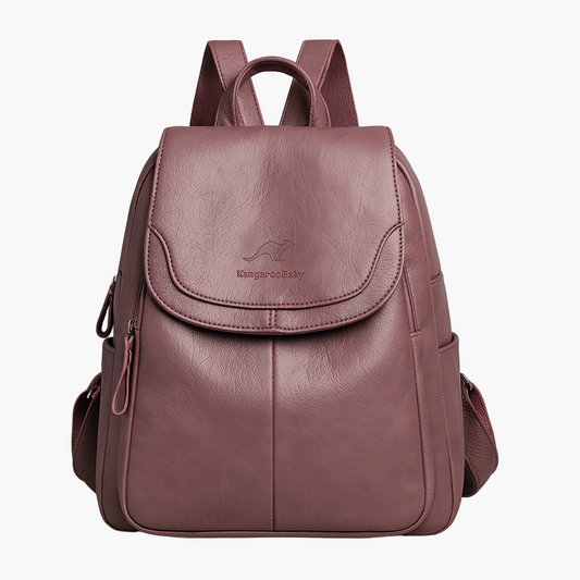 Damen Eleganter Anti-Diebstahl Leder Rucksack für Alltag, Reisen und Business