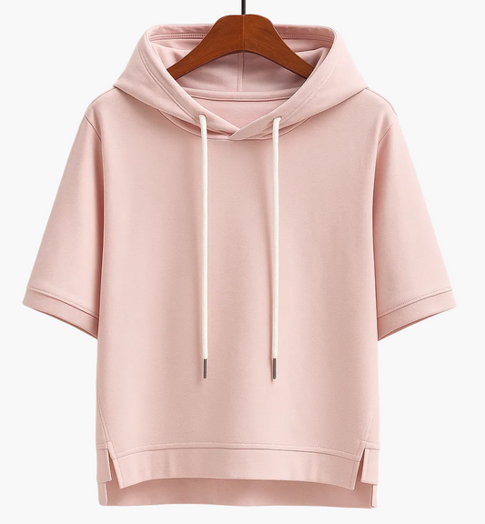 Damen Kurzarm Hoodie – Moderner Streetwear Style für Alltag & Freizeit
