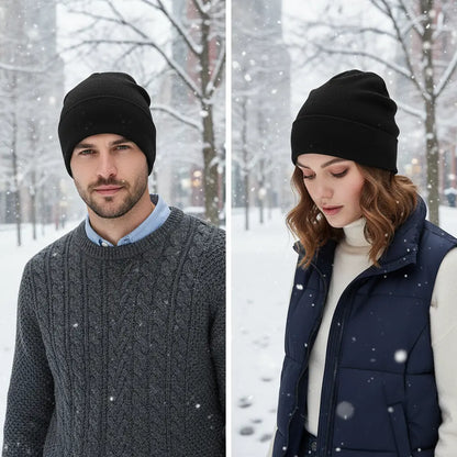 Unisex Mütze Beanie im Strick-Look für Winter und Herbst, in verschiedenen Farben