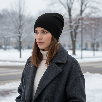 Unisex Mütze Beanie im Strick-Look für Winter und Herbst, in verschiedenen Farben