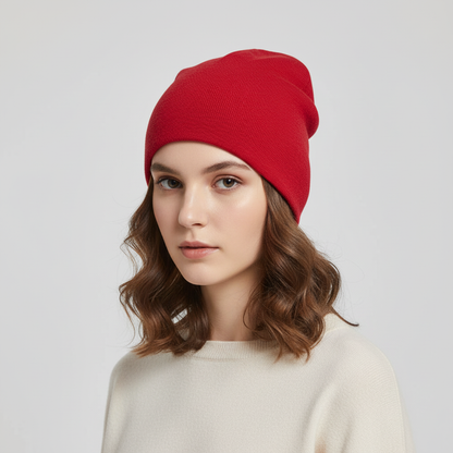 Unisex Mütze Beanie im Strick-Look für Winter und Herbst, in verschiedenen Farben