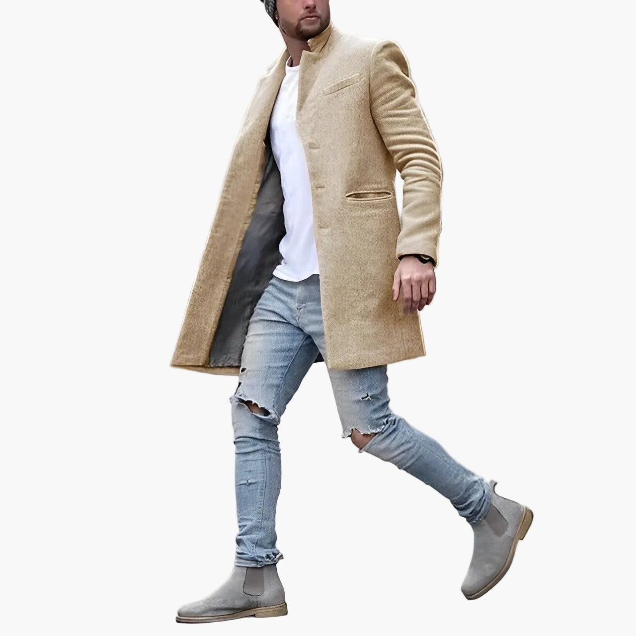 Herren Eleganter Mantel – Modernes, Stilvolles Design für Business & Freizeit