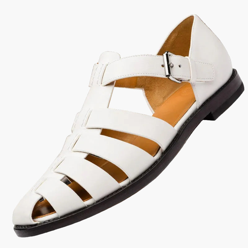 Herren Fischer-Sandalen – Klassische Veganem Ledersandalen für Freizeit und Alltag