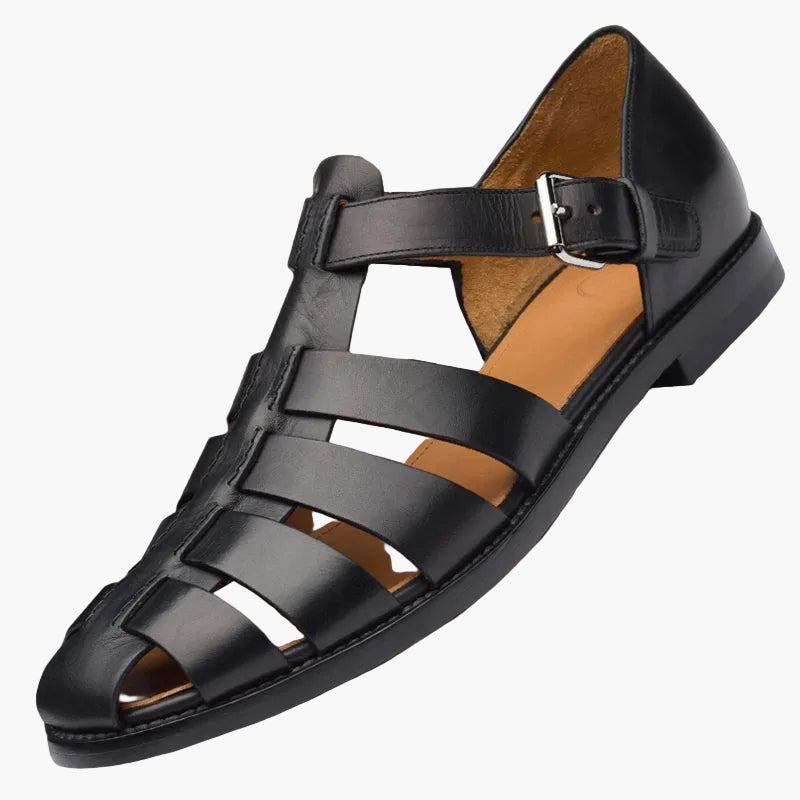 Herren Fischer-Sandalen – Klassische Veganem Ledersandalen für Freizeit und Alltag
