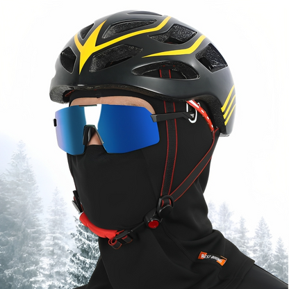 Schwarze Sturmhaube mit Netz und weicher Innenseite für Outdoor-Aktivitäten