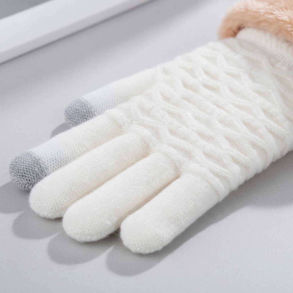 Damen Winterhandschuhe mit Touchscreen-Funktion und Fleecefutter