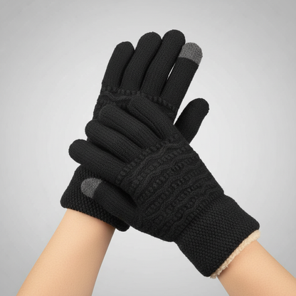 Damen Winterhandschuhe mit Touchscreen-Funktion und Fleecefutter