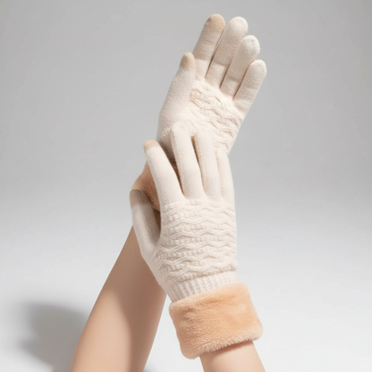 Damen Winterhandschuhe mit Touchscreen-Funktion und Fleecefutter