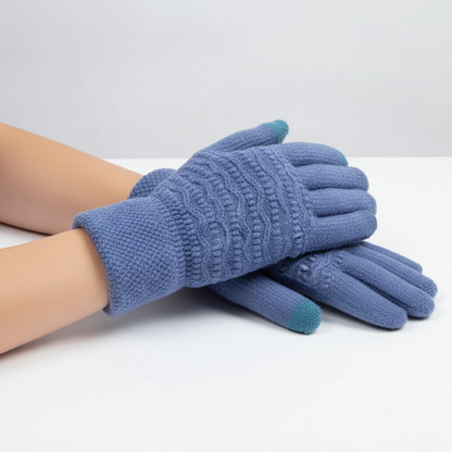 Damen Winterhandschuhe mit Touchscreen-Funktion und Fleecefutter