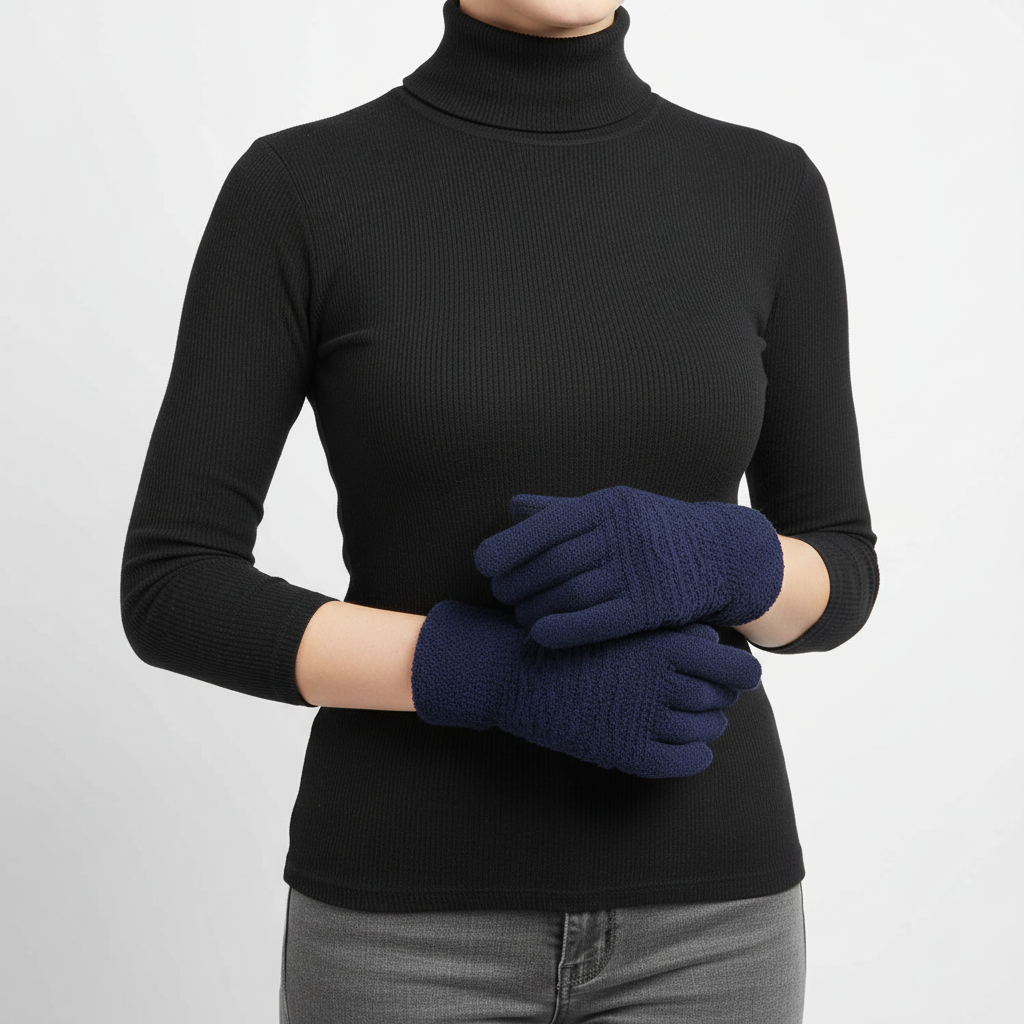 Damen Winterhandschuhe mit Touchscreen-Funktion und Fleecefutter