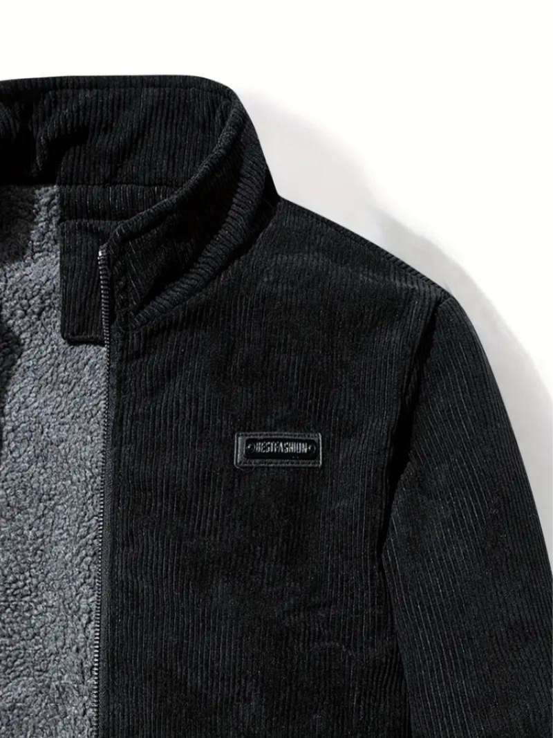 Herren Freizeitjacke mit Stehkragen – Warmes Design für Herbst & Winter