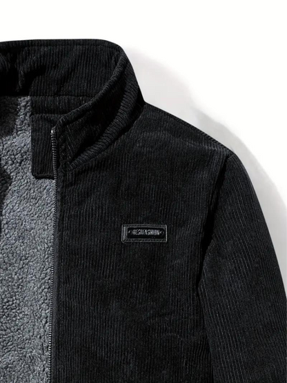 Herren Freizeitjacke mit Stehkragen – Warmes Design für Herbst & Winter