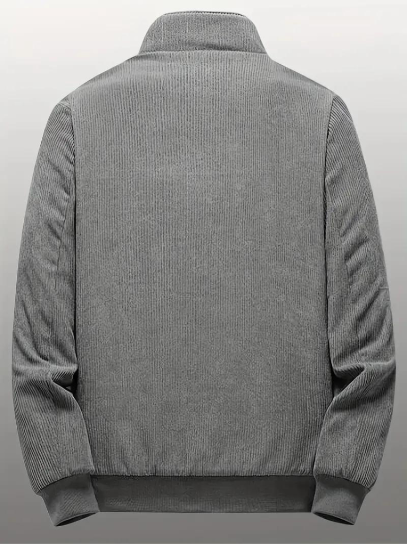 Herren Freizeitjacke mit Stehkragen – Warmes Design für Herbst & Winter