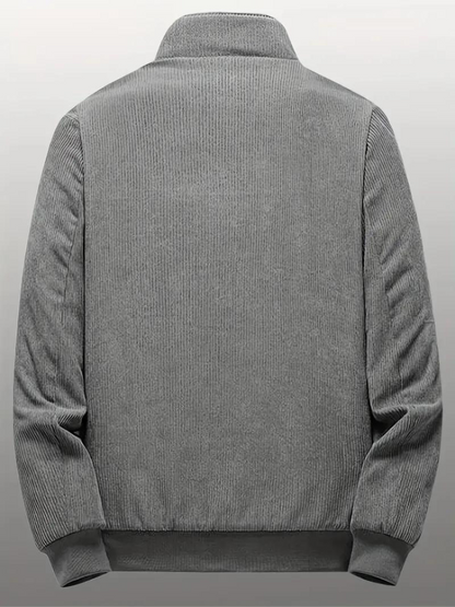 Herren Freizeitjacke mit Stehkragen – Warmes Design für Herbst & Winter