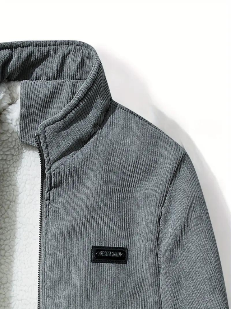 Herren Freizeitjacke mit Stehkragen – Warmes Design für Herbst & Winter