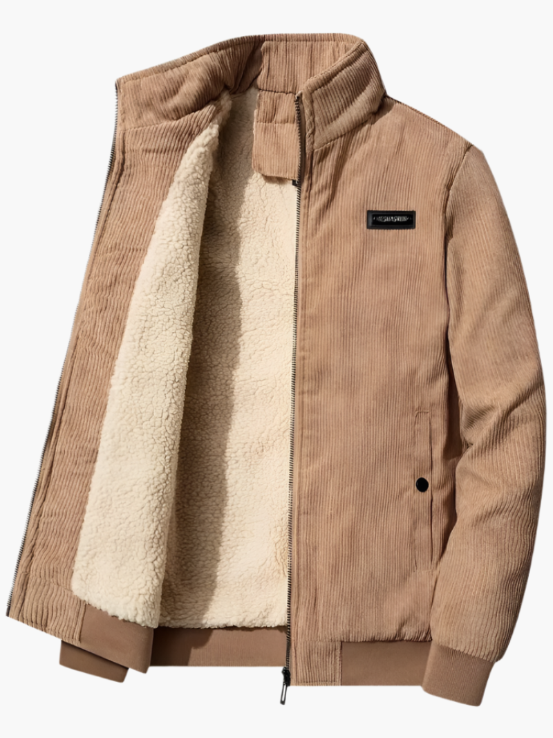 Herren Freizeitjacke mit Stehkragen – Warmes Design für Herbst & Winter