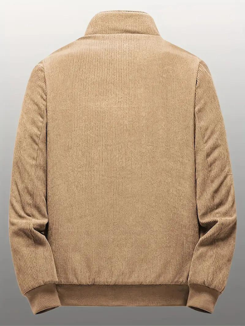 Herren Freizeitjacke mit Stehkragen – Warmes Design für Herbst & Winter