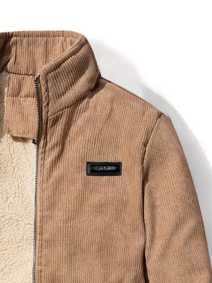 Herren Freizeitjacke mit Stehkragen – Warmes Design für Herbst & Winter