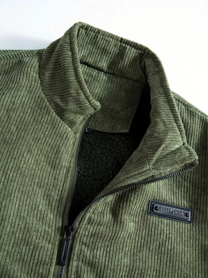 Herren Freizeitjacke mit Stehkragen – Warmes Design für Herbst & Winter