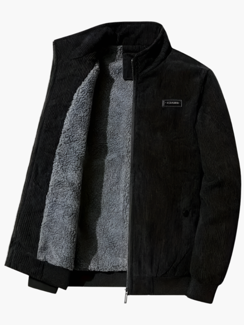 Herren Freizeitjacke mit Stehkragen – Warmes Design für Herbst & Winter