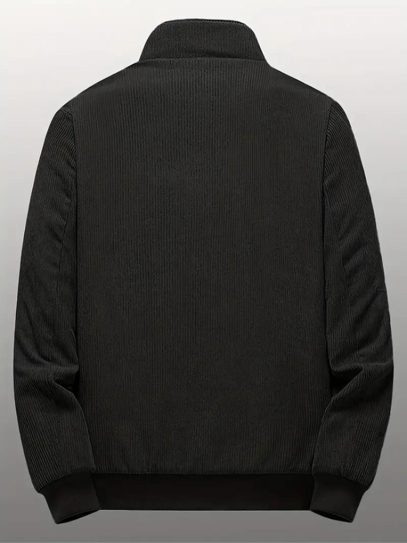 Herren Freizeitjacke mit Stehkragen – Warmes Design für Herbst & Winter