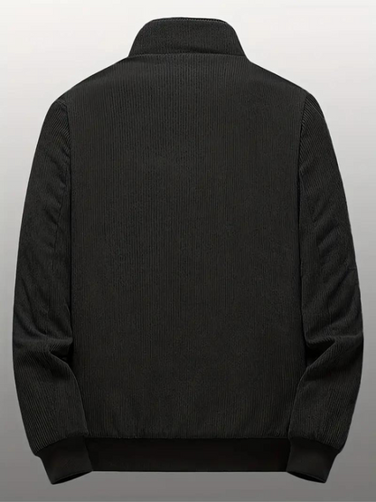 Herren Freizeitjacke mit Stehkragen – Warmes Design für Herbst & Winter