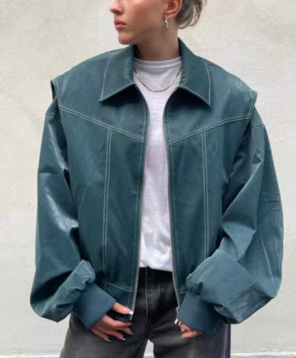 Damen Oversized Bomberjacke – Trendige Streetwear für Alltag und Freizeit