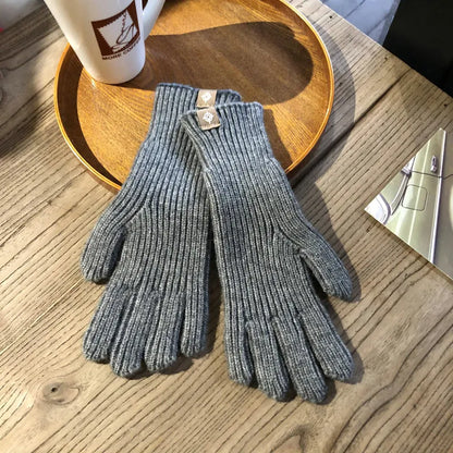 Unisex Strickhandschuhe Gerippt Warme Winter Handschuhe in mehreren Farben