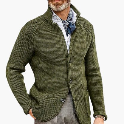 Herren Strickjacke mit Knopfleiste – Eleganter Freizeit-Look für Alltag & Büro