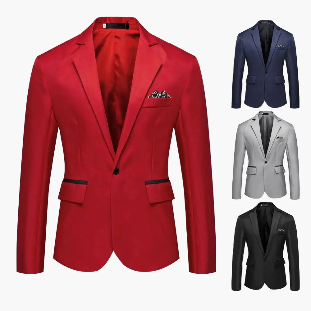 Herren Blazer Slim Fit Sakko – Eleganter Business & Party Anzugjacke, Modernes Design