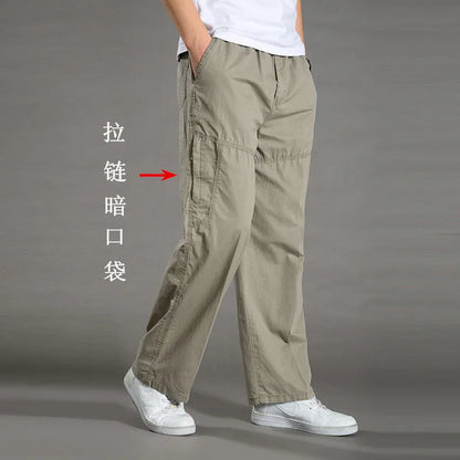 Herren Freizeithose mit Gummibund lockere Passform