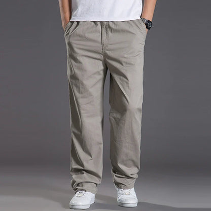 Freizeithose mit Gummibund lockerer Schnitt Herren